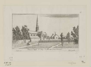 Veuë de l’eglise du village de Moineville proche Liancourt, aus: „Diverses veues faicts par Israel Silvestre“