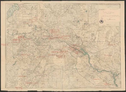 [Plan der Unterkünfte der Schutzpolizei Berlin]