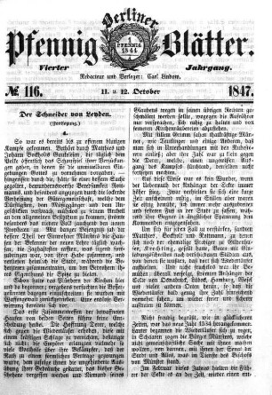 No. 116, 11. u. 12. October