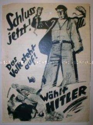 Sonderdruck zur Reichspräsidentenwahl 1932 mit der Aufforderung zur Wahl Hitlers