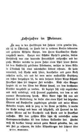 Lehrjahre in Weimar