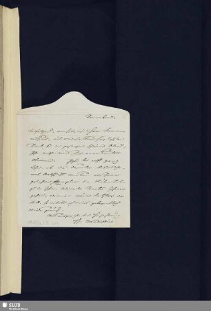 Brief an Fürstenau