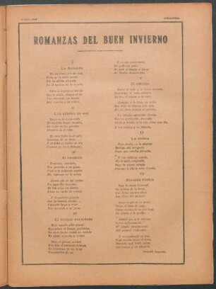 Romanzas del buen invierno