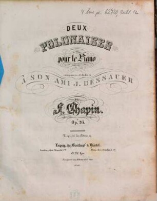 Deux polonaises pour le piano : op. 26