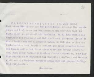 26 Kriegsnachrichten 8. Juni 1915