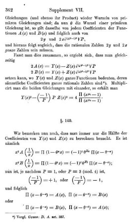 §. 140. Berechnung der Coefficienten dieser Factoren