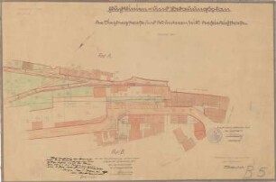 Fluchtlinien- und Bebauungsplan der Siegbergstraße und des unteren Teils der Friedrichstraße