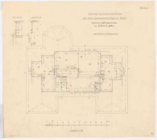 Landhaus Dr. Ruge, Nardevitz: Grundriss ausgebautes DG 1:50 und Details