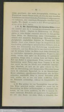 E. Die Entwicklung des latenten Bildes