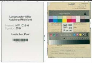 Entnazifizierung Paul Hoelscher , geb. 10.09.1907 (Polizist)