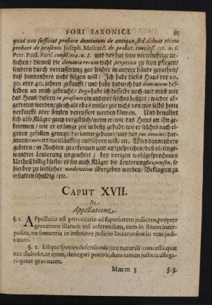 Caput XVII. De Appellatione.