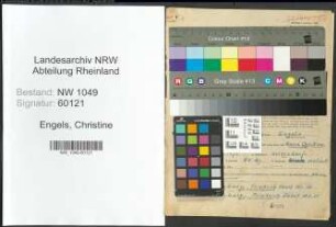 Entnazifizierung Christine Engels , geb. 31.07.1892 (Lehrerin)