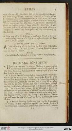 Jests and bons mots