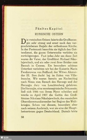 Fünftes Kapitel: Russische Ostern