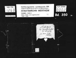 Gültbuch des Bronnbacher Hofs in Würzburg