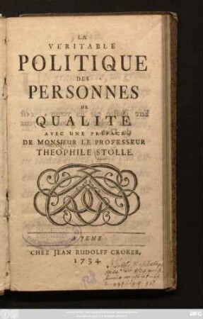 La Véritable Politique Des Personnes De Qualité