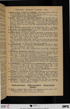 Anthropologie. Ethnographie. Geographie. Reisen (47-423)