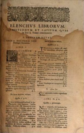 Theologus ecclesiastes : S. Theologia ex select. SS. Patrum ... testimoniis ... contexta, 1
