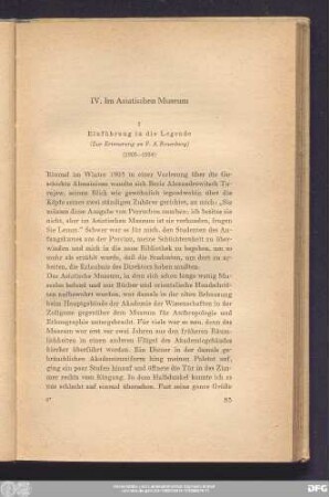 IV. Im Asiatischen Museum