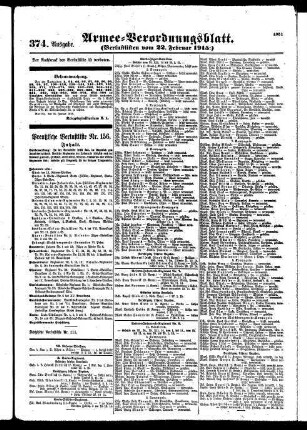 374.Ausgabe. Montag, 22. Februar 1915