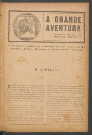 A grande aventura : Romance heróico