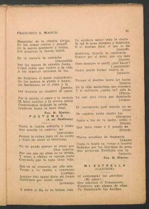 Póstumas : (A mi Restituta)