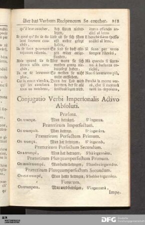 Die Verba regularia und zwar die Verba impersonalia