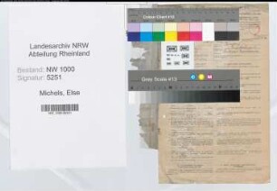 Entnazifizierung Else Michels, geb. 14.08.1888 (Postsekretaerin)