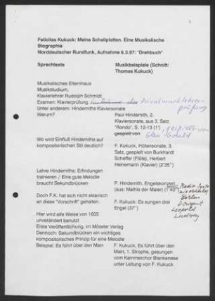 Ordner "Elba Rado" : Rundfunkmanuskript