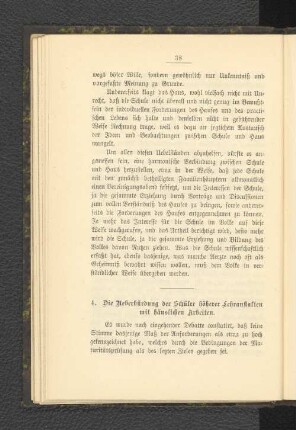 4. Die Ueberbürdung der Schüler höherer Lehranstalten mit häuslichen Arbeiten.
