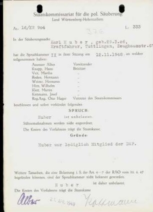 Huber, Karl