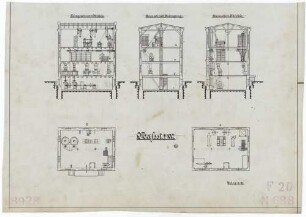 Technische Zeichnung : [Projekt zum Neubau einer Motormühle für den Auftraggeber W. Berchow in Bagenz]