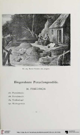 Eingerahmte Porzellangemälde (Nr. 187-190)
