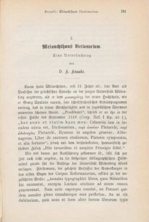 791-797 Melanchthons Dictionarium : eine Untersuchung
