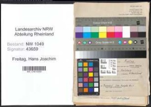 Entnazifizierung Hans Joachim Freitag , geb. 04.08.1915 (Schaffner)