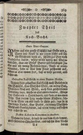 Zweyter Theil des Koch-Buchs.