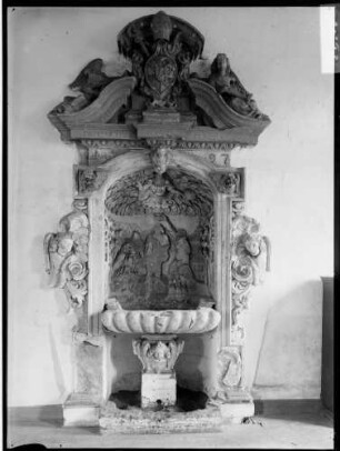 Schöntal Kloster Schöntal Alte Abtei Erdgeschoss Wandbrunnen (um 1695/1697) von Matthäus Fritsch