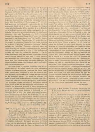 215-216 [Rezension] Wünsch, Georg, Gotteserfahrung und sittliche Tat bei Luther