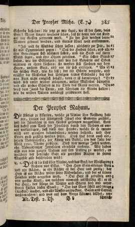 385-386, Der Prophet Nahum.