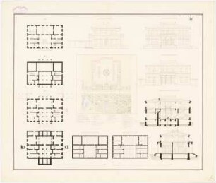 Landhaus: Grundrisse, Ansichten, Schnitte