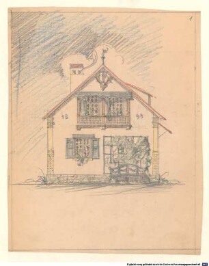 Nachlass von Otto Aufleger (1849-1920) – BSB Auflegeriana. 17, Entwürfe zu einem ländlichen Wohnhaus - BSB Auflegeriana 17