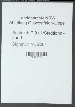 Sterberegister Standesamt Stadtlohn-Land