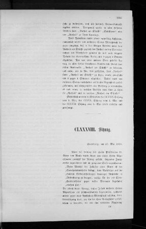 CLXXXVIII. Sitzung.