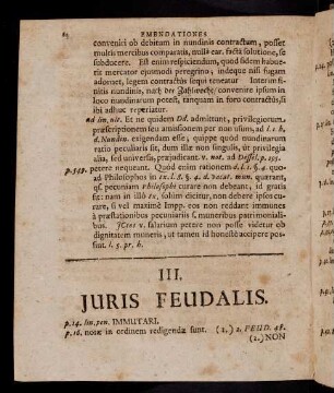 62-86, III. Juris Feudalis. IV. Juris Publici. V. Juris Canonici.