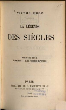 La légende des siècles, 1