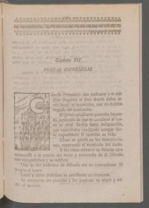 Capítulo XLI - Nuevas esperanzas