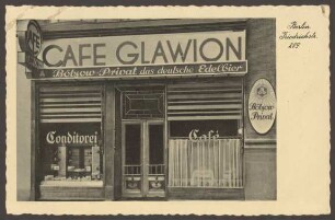 Ansichtskarte Café Glawion, Friedrichstraße