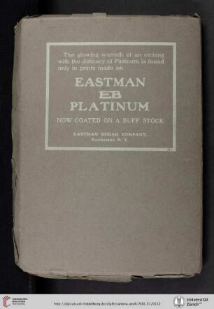 Eastman Kodak Company [Eastman Platinum Paper, back cover verso]
