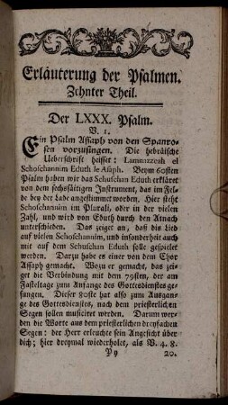 Der LXXX. Psalm.