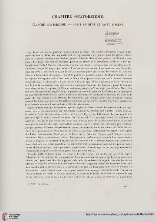 Chapitre quatorzième - Planches quatorzième - Saint Laurent et Saint Vincent